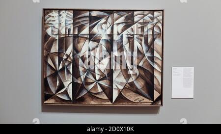 « velocità delle automobili e della luce » o « la velocità di un'automobile + la luce » da Giacomo balla nel 1913. Giacomo balla è un pittore e scultore italiano che si unisce Foto Stock