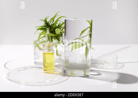 CBD olio canabbico htc in laboratorio. Concetto di medicina. Foto Stock