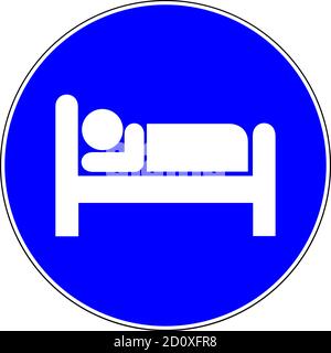 Sleeping consentito segno blu Foto Stock
