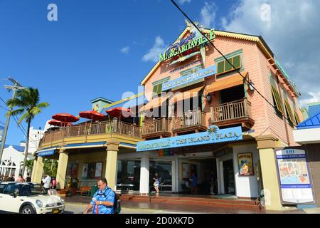 Negozio storico su Harbour Drive nel centro di George Town, Grand Cayman, Isole Cayman. Foto Stock