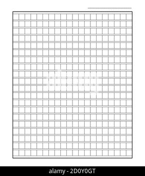 Icona manoscritto quadrata file vettoriale cartaceo, illustrazione isolata . Illustrazione Vettoriale