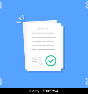 documento contrattuale bianco come trattato Illustrazione Vettoriale