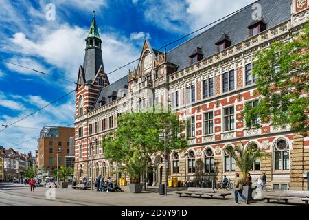 L'Ufficio postale Generale è stato costruito tra il 1882 e il 1886. Si trova in Anger 66-73 a Erfurt, Turingia, Germania, Europa Foto Stock