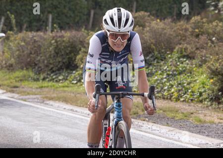 Luik, Belgio. 04 ottobre 2020. LUIK, 4-10-2020, ciclismo, Luik Bastenaken luik, Lizzie Deignan wint Luik Bastenaken Luik Credit: Pro Shots/Alamy Live News Foto Stock