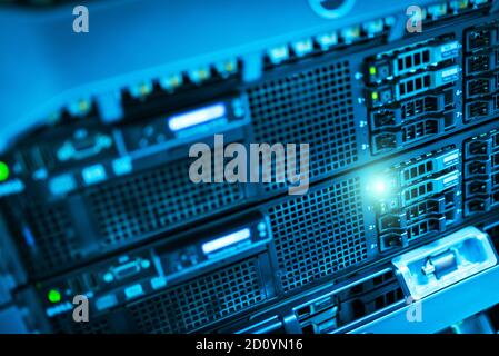 Server di archiviazione dati in camera camera interna . Foto Stock
