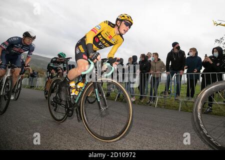 Luik, Belgio. 04 ottobre 2020. LUIK, 4-10-2020, ciclismo, Luik Bastenaken luik, mannen, Jonas Vingegaard op de Redoute Credit: Pro Shots/Alamy Live News Foto Stock