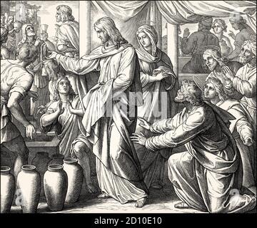 Matrimonio a Cana, nuovo Testamento, di Julius Schnorr von Carolsfeld, 1860 Foto Stock