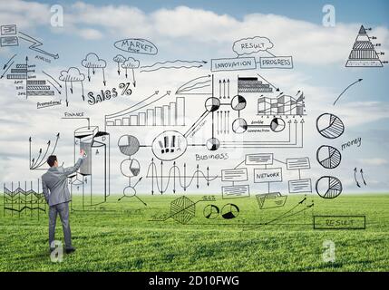 Il successo del piano di marketing Foto Stock