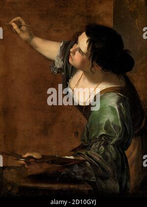 Artemisia Gentileschi, autoritratto come l'allegoria della pittura, (1593 – 1656) pittore barocco italiano, Foto Stock