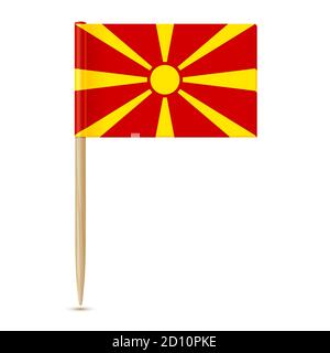 Bandiera della Macedonia. Bandiera dentifricio 10 Illustrazione Vettoriale