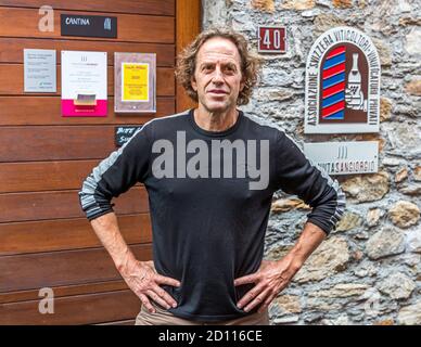 Nella terza generazione Mike Rudolph gestisce la tenuta San Giorgio, Circolo d'Agno, Svizzera Foto Stock