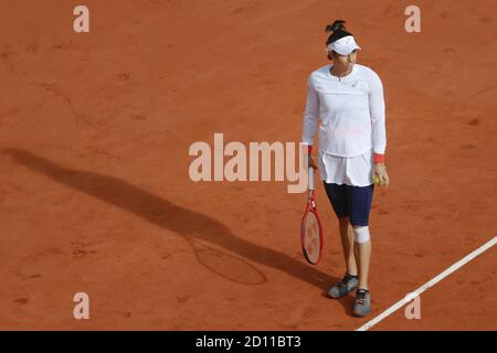 CAROLINE GARCIA (fra) durante il Roland Garros 2020, torneo di tennis Grand Slam, il 4 ottobre 2020 allo stadio Roland Garros di Parigi, Francia - Phot Foto Stock