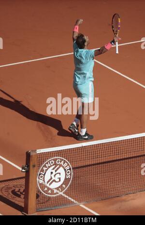 RAFAEL NADAL (ESP) durante il Roland Garros 2020, torneo di tennis Grand Slam, il 4 ottobre 2020 allo stadio Roland Garros di Parigi, Francia - Foto S. Foto Stock