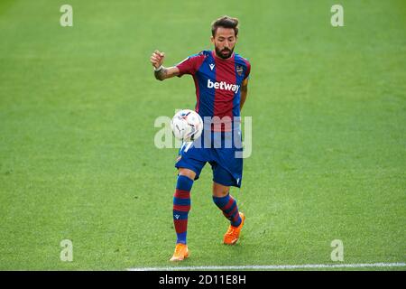 Jose Luis Morales di Levante UD durante il campionato spagnolo la Liga calcio mach tra Levante e Real Madrid il 4 ottobre 2020 a Estadio de Foto Stock