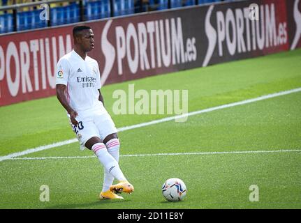 Vinicius Jr del Real Madrid durante il campionato spagnolo la Liga calcio mach tra Levante e Real Madrid il 4 ottobre 2020 a Estadio de la C. Foto Stock