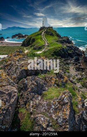 Faro di Tŵr Mawr Foto Stock