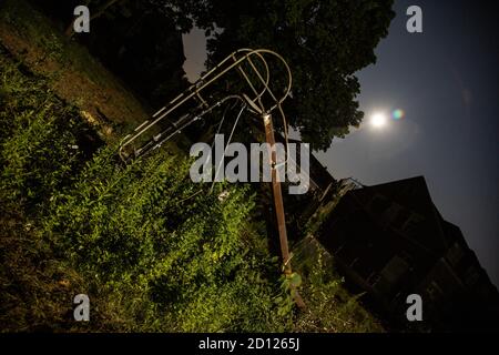La scuola infestata di Pennhurst, conosciuta anche come Pennhurst Asylum, a causa delle sue condizioni deplorevoli, poco personale e sovraffollate Foto Stock