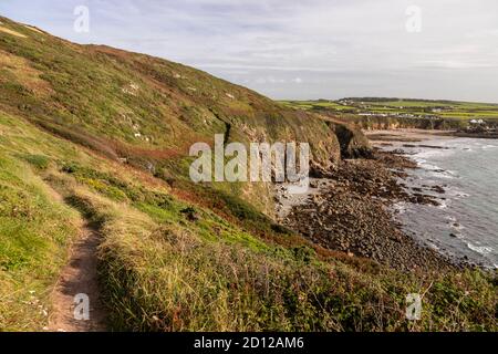 Percorso costiero Anglesey a Church Bay, Galles del Nord Foto Stock