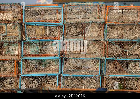 Scene di mare in Hastings, Sussex orientale, Regno Unito. Foto Stock