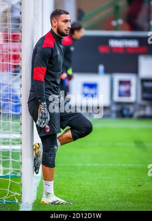 Gianluigi DONNARUMMA di AC Milan durante la Serie A 2020/21 partita tra AC Milan vs Spezia Calcio allo Stadio San Siro di Milano, Italia, lo 0 ottobre Foto Stock