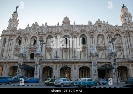 24 novembre 2018. Il Gran Teatro de la Habana è un teatro a l'Avana, Cuba, sede del Balletto Nazionale Cubano. Foto Stock