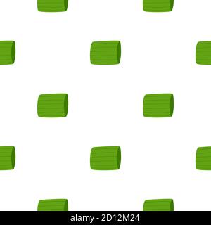 Illustrazione sul tema della cipolla verde brillante modello, radice vegetale per guarnizione. Modello vegetale costituito da bella cipolla verde, molte radici. Semplice Illustrazione Vettoriale