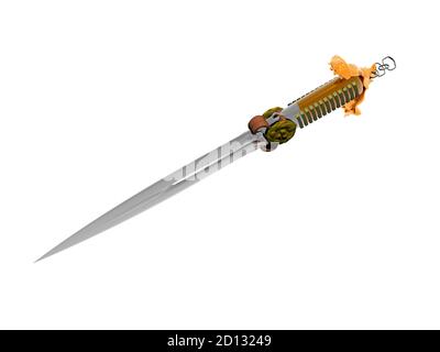antica spada decorata per rituali Foto Stock
