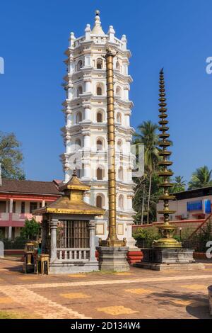 Tempio Indiano Shri Mahalsa a Ponda, Goa, India. Foto Stock