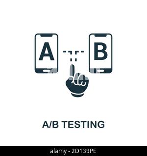 A B icona Test. Elemento semplice della raccolta di sviluppo delle app. Ha compilato UN'icona B Test per modelli, infografiche e altro ancora Illustrazione Vettoriale