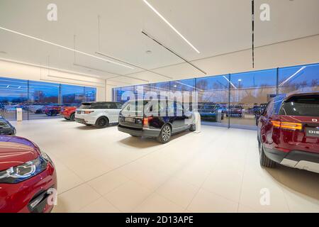 Concessionaria Jaguar Land rover, Boston, Inghilterra orientale, Regno Unito Foto Stock