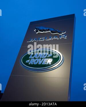 Concessionaria Jaguar Land rover, Boston, Inghilterra orientale, Regno Unito Foto Stock