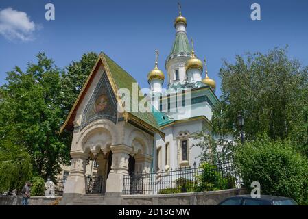 Chiesa Russa Sweti Nikolas, Sofia, Bulgaria, Russische Kirche Sweti Nikolaj, Bulgarien Foto Stock