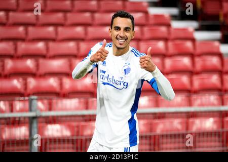 Copenaghen, Danimarca. 4 ottobre 2020. Carlos Zeca (10) del FC Copenhagen visto nella partita 3F Superliga tra il FC Copenhagen e il FC Nordsjaelland nello stadio Parken di Copenhagen. (Photo credit: Gonzales Photo - Dejan Obretkovic). Foto Stock