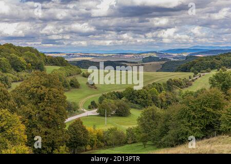 Paesaggio autunnale intorno al castello Branco - Europa, Slovacchia, zona Kopanice Foto Stock