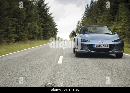 Mazda MX5 - Galles, Regno Unito, 2015 Foto Stock