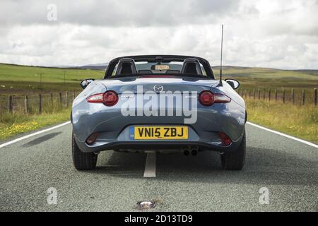 Mazda MX5 - Galles, Regno Unito, 2015 Foto Stock