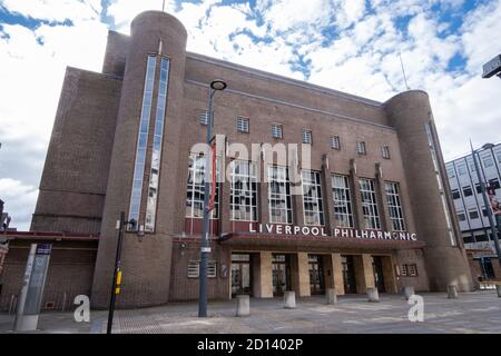 Esterno della Philharmonic Hall Liverpool Luglio 2020 Foto Stock