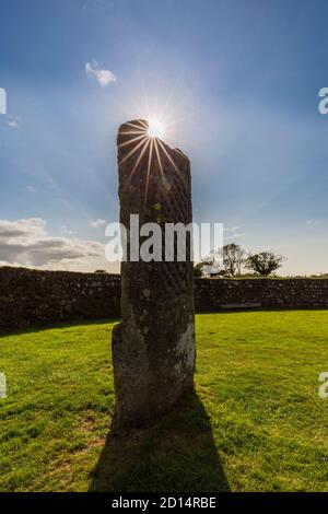 L'altra metà della pietra su Bodmin Moor, Cornovaglia, Inghilterra Foto Stock