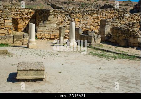 Ninfaion - importante centro del regno Bosforo, situato sulla riva della Crimea del Bosforo Cimmeriano Foto Stock