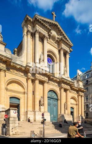 Francia, Parigi, Rue Saint Honore, chiesa barocca di Saint Roch a Parigi Foto Stock