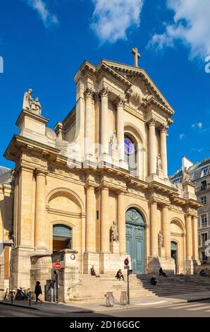 Francia, Parigi, Rue Saint Honore, chiesa barocca di Saint Roch a Parigi Foto Stock