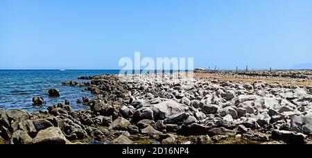 Veduta di San Vito lo Capo, Sicilia, ITALIA Foto Stock