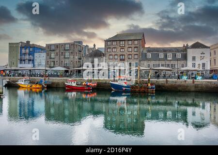 Barbican Marina a Plymouth Devon in Inghilterra Foto Stock