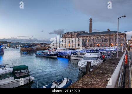 Royal William Yard Marina a Plymouth, Devon Foto Stock