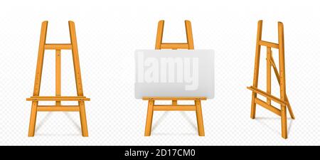 pittura di legno cavalletto clipart isolato su bianca sfondo