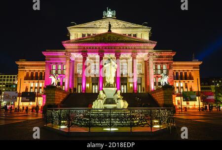 Festival delle Luci, concert hall, gendarme il mercato, medio, Berlino, Germania, Konzerthaus, Gendarmenmarkt Mitte, Deutschland Foto Stock