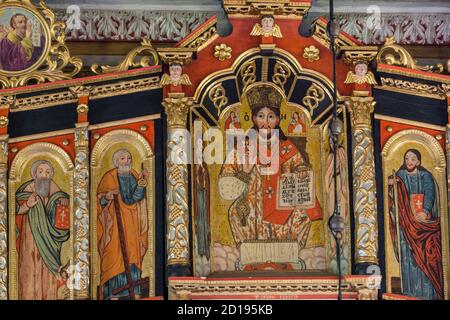 La Iglesia de San Nicolas y San Juan Bautista, catolica griega, construida en 1837,Tyrawa Solna, valle del rio San, , voivodato de la Pequeña Polonia, Cá Foto Stock