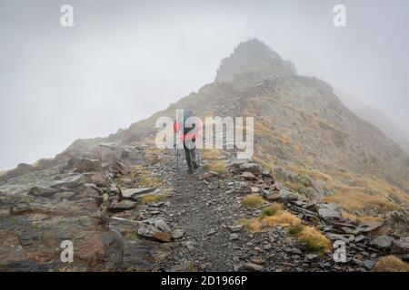 sendero del Tuc Dera Escaleta, 2468 metros, Artiga de Lin, valle de Aran, Cordillera de los Pirineos, lleida, Catalunya, Spagna, europa Foto Stock