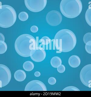 Bolle di sapone modello senza giunture, vettore Illustrazione Vettoriale