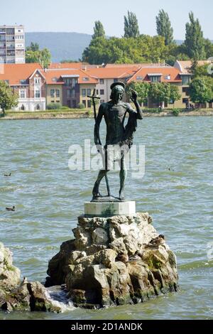 Statua di San Giovanni Battista, Tata, Komárom-contea di Esztergom, Ungheria, Magyarország, Europa Foto Stock